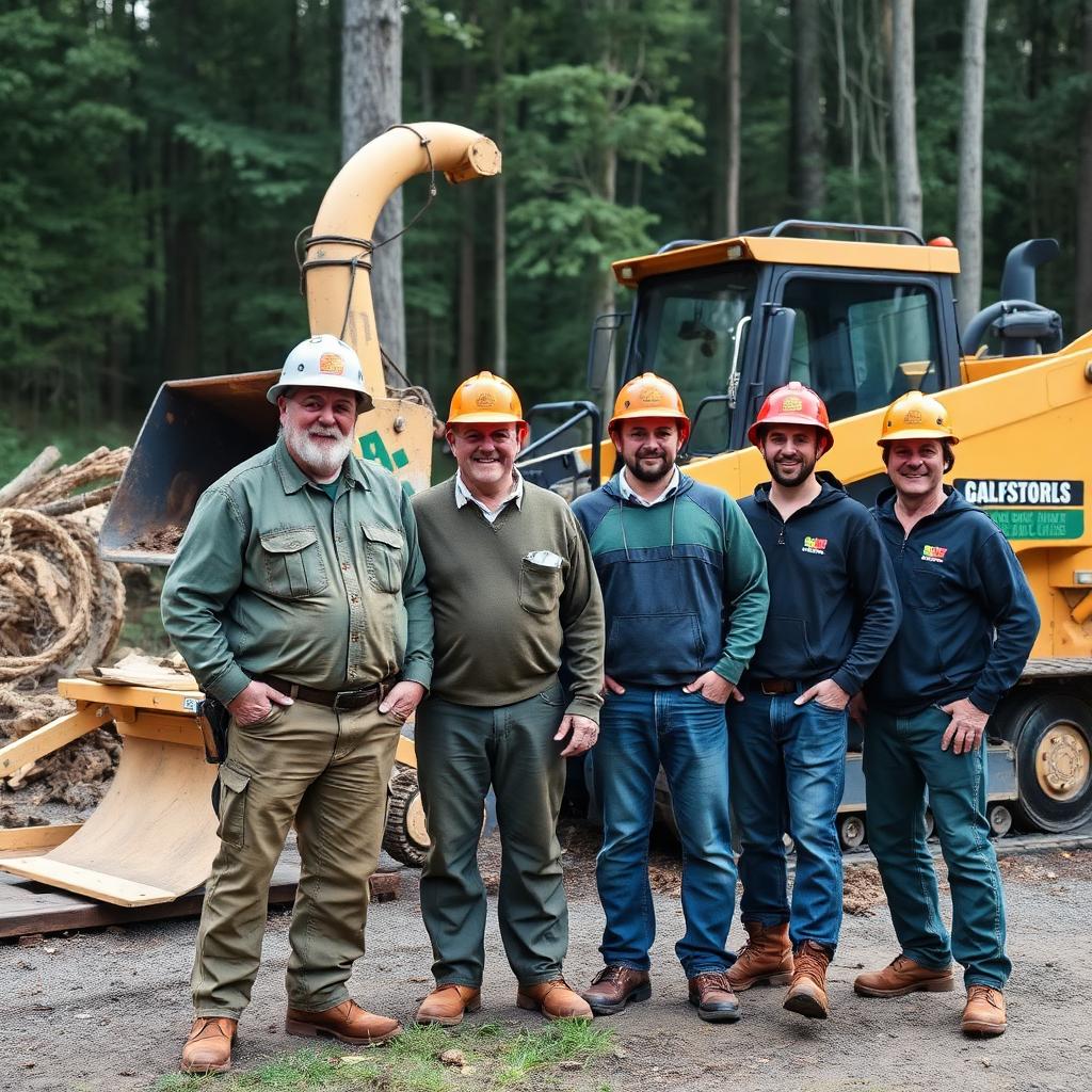 Jonathan Fletcher and the South Fork Tree Care crew at a job site